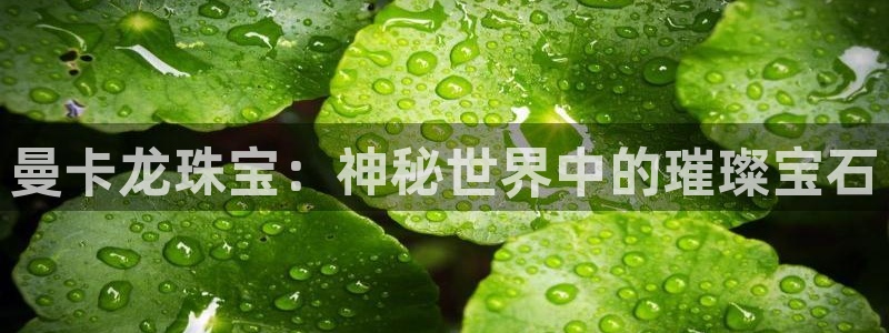 楚雄众腾娱乐是干什么的：曼卡龙珠宝：神秘世界中的璀璨宝石